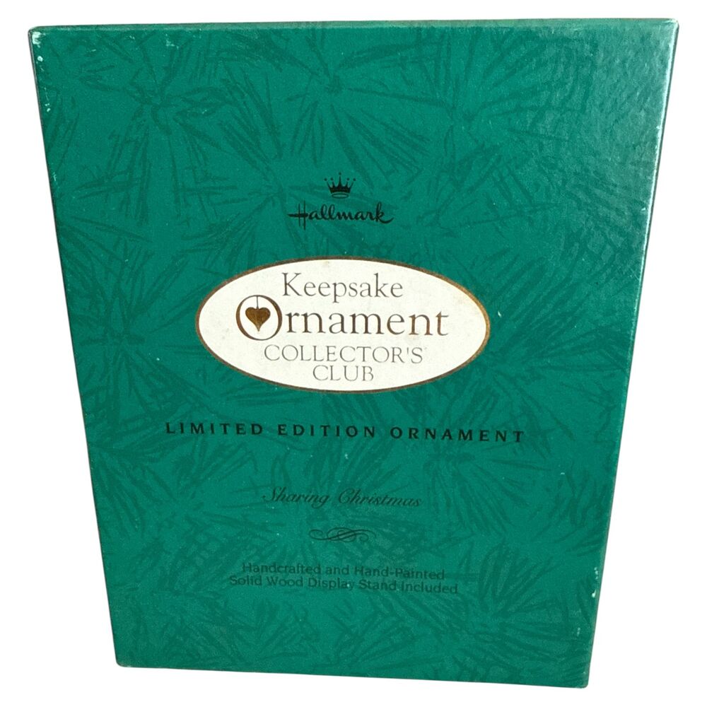 Hallmark 1993 Sharing Christmas Collector’s Club Ornament Porcelain No Stand - Picture 4 of 4